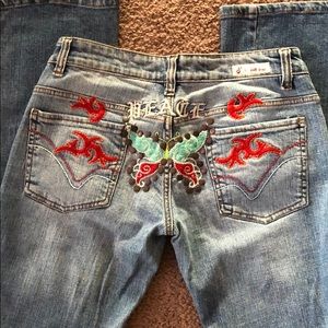 Joy Jeans size 7 with butterfly